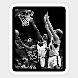 BASKETBALLART -JORDAN BLACK WHITE 19 Sticker